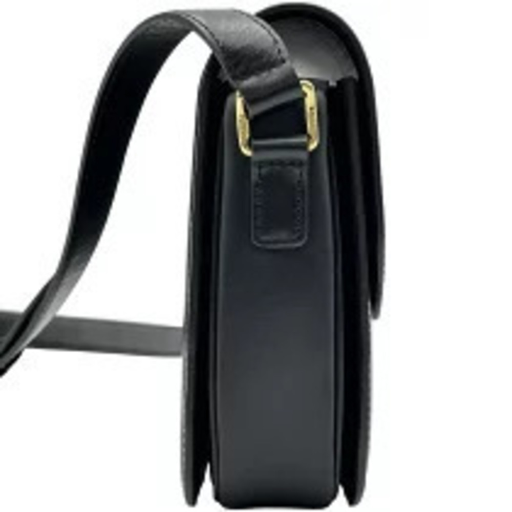 Celine Leather Triomphe Shoulder Black Bag Black - Picture 5 of 13